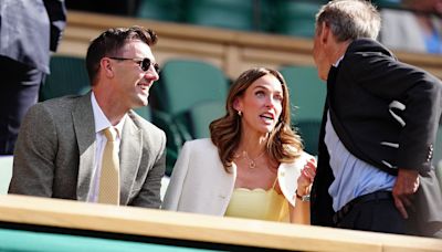 Pat Cummins and wife Becky sit in Wimbledon's famous Royal Box