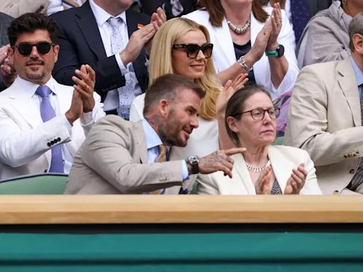 David Beckham and Katherine Jenkins' Royal Box encounter at Wimbledon after OBE controversy