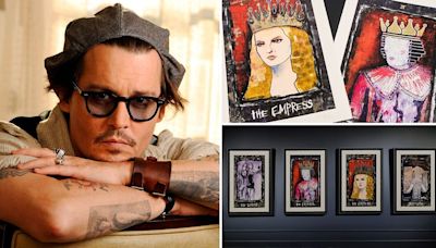 Johnny Depp tarot paintings, including one inspired by ex-wife Vanessa Paradis, to go up for sale