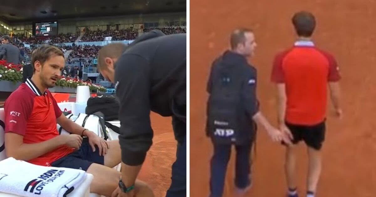 Daniil Medvedev retires injured from Madrid Open after claiming he 'cannot move'