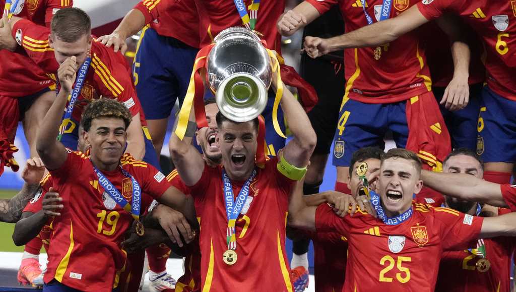 Spain beats England 2-1 to win European Championship title