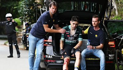 Wout Van Aert ends 2024 season after serious knee injury at Vuelta a España