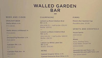 Wimbledon drinks prices revealed as cost of beer is up by nearly a POUND