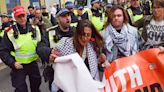 Cops arrest pro-Palestinian protesters as Tommy Robinson leads march