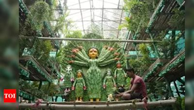 City pujo to decorate Durga idol with 8,000 plants | Bengali Movie News - Times of India