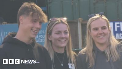 Lauren Hemp attends local football game in Norfolk