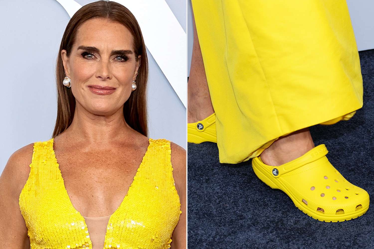 Brooke Shields Rocks Crocs at 2024 Tony Awards After Foot Surgery: 'I Couldn't Do This in Heels' (Exclusive)