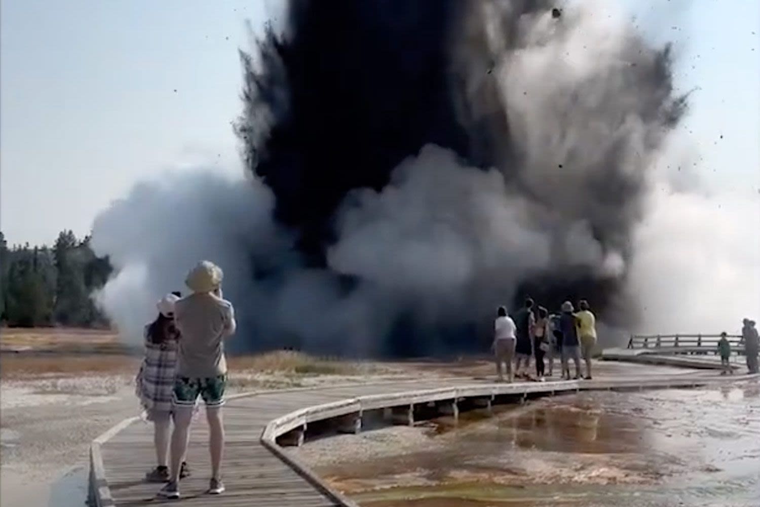 Hydrothermal Explosion at Yellowstone Damages Boardwalk, Sends Visitors Running: 'Unbelievable'