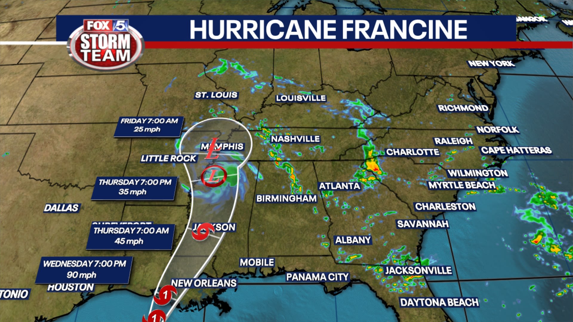 Francine to impact Atlanta's weather through the weekend