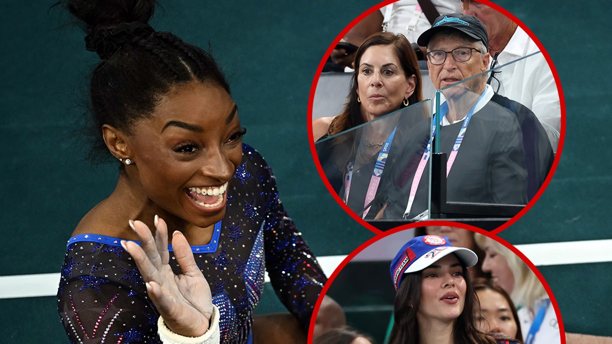 Simone Biles Wins Sixth Gold Medal As Kendall Jenner, Bill Gates Cheer Her On