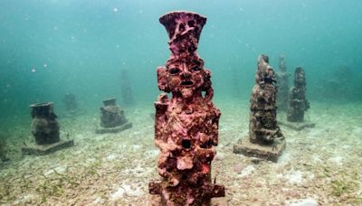 Colombian underwater 'art gallery' serves as coral home
