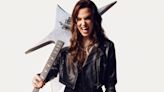 Lzzy Hale and Kramer team up for one of the loudest looking electric guitars you’ll see – a Voyager finished in high-voltage Black Diamond Holographic Sparkle