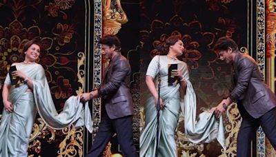 Shah Rukh Khan Helps Rani Mukerji With Her Saree on IIFA Stage, Viral Video Wins Hearts | Watch - News18