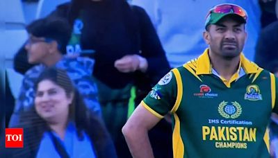 Pakistan's chief selector Wahab Riaz brutally trolled for dropping a simple catch - Watch | Cricket News - Times of India