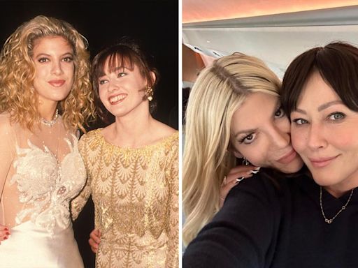 Tori Spelling reflects on her "last conversation" with Shannen Doherty before she died: "I’m super grateful for that"