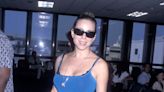 Great Outfits in Fashion History, Travel Week Edition: Mariah Carey Jetting Off in a Blue Slip in 1998