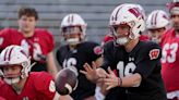 What is the Wisconsin football team's quarterback depth chart after Tanner Mordecai's injury?