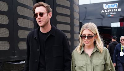 Mollie King and Stuart Broad arrive at Silverstone for F1 Grand Prix