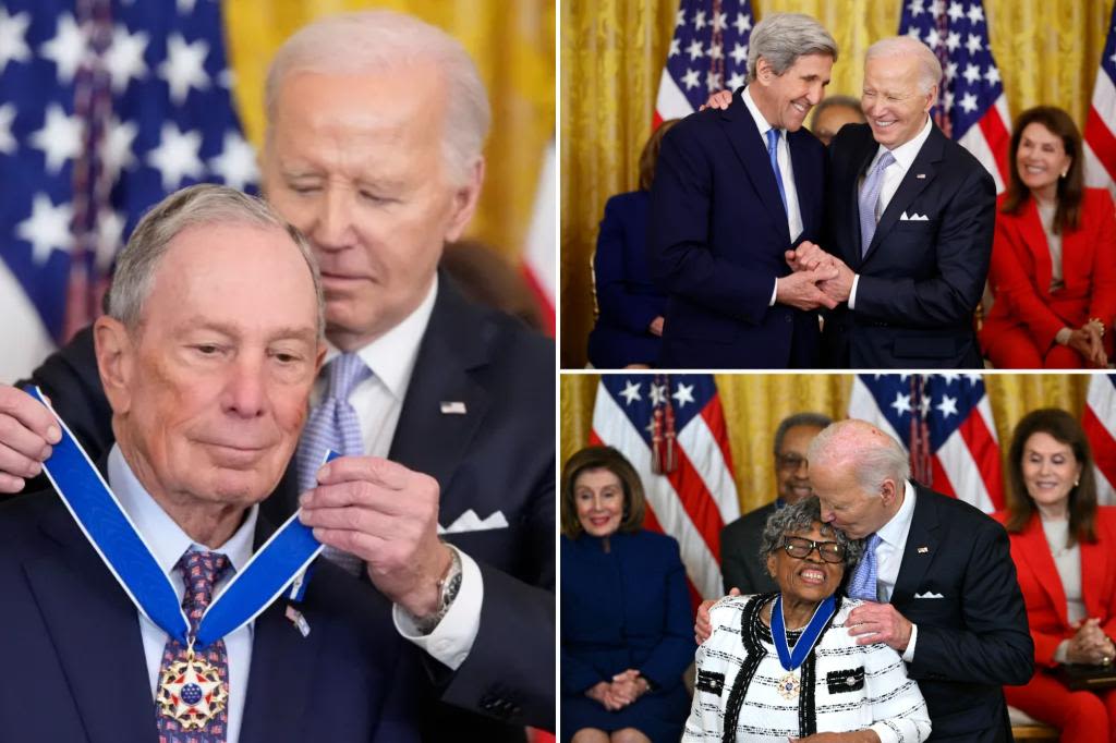 Biden awards Bloomberg, Ledecky, Al Gore the Medal of Freedom