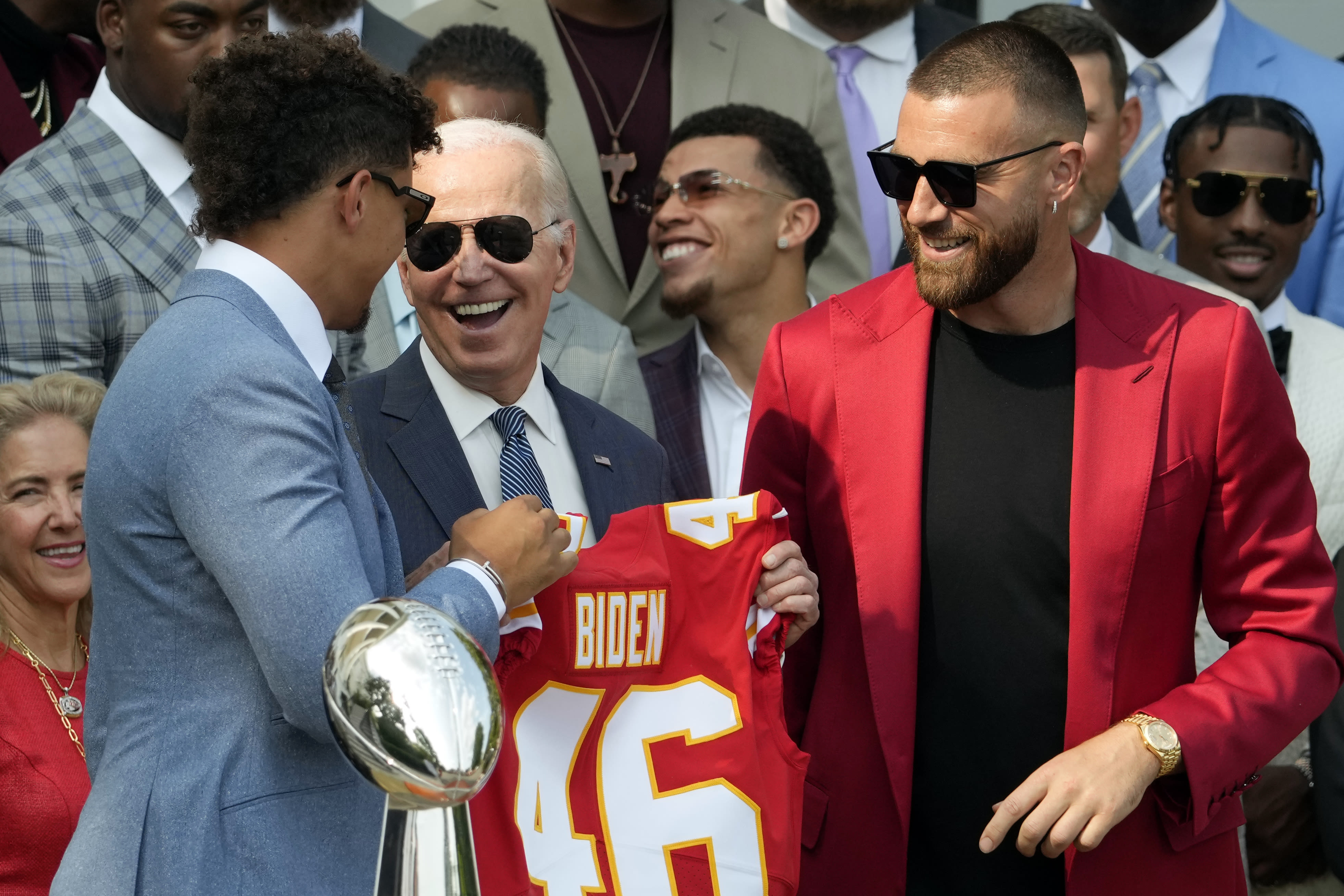 Biden is hosting the Kansas City Chiefs minus Taylor Swift to celebrate the team's Super Bowl title