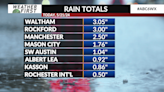 A handful of Tuesday rainfall totals