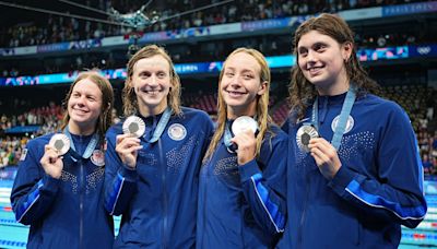 Katie Ledecky makes more Olympic history, but Aussies beat Team USA in 4x200 relay