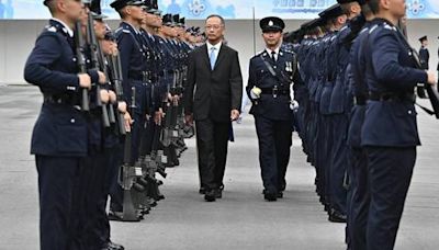 HKMA Chief Executive inspects passing-out parade at HK Police College