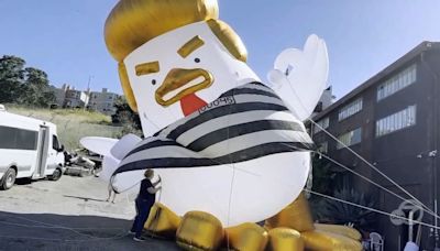 33-foot-tall 'Trump Chicken' resurrected to greet Donald Trump during SF campaign fundraiser visit