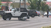 Motorcyclist sent to hospital following 17th Avenue crash