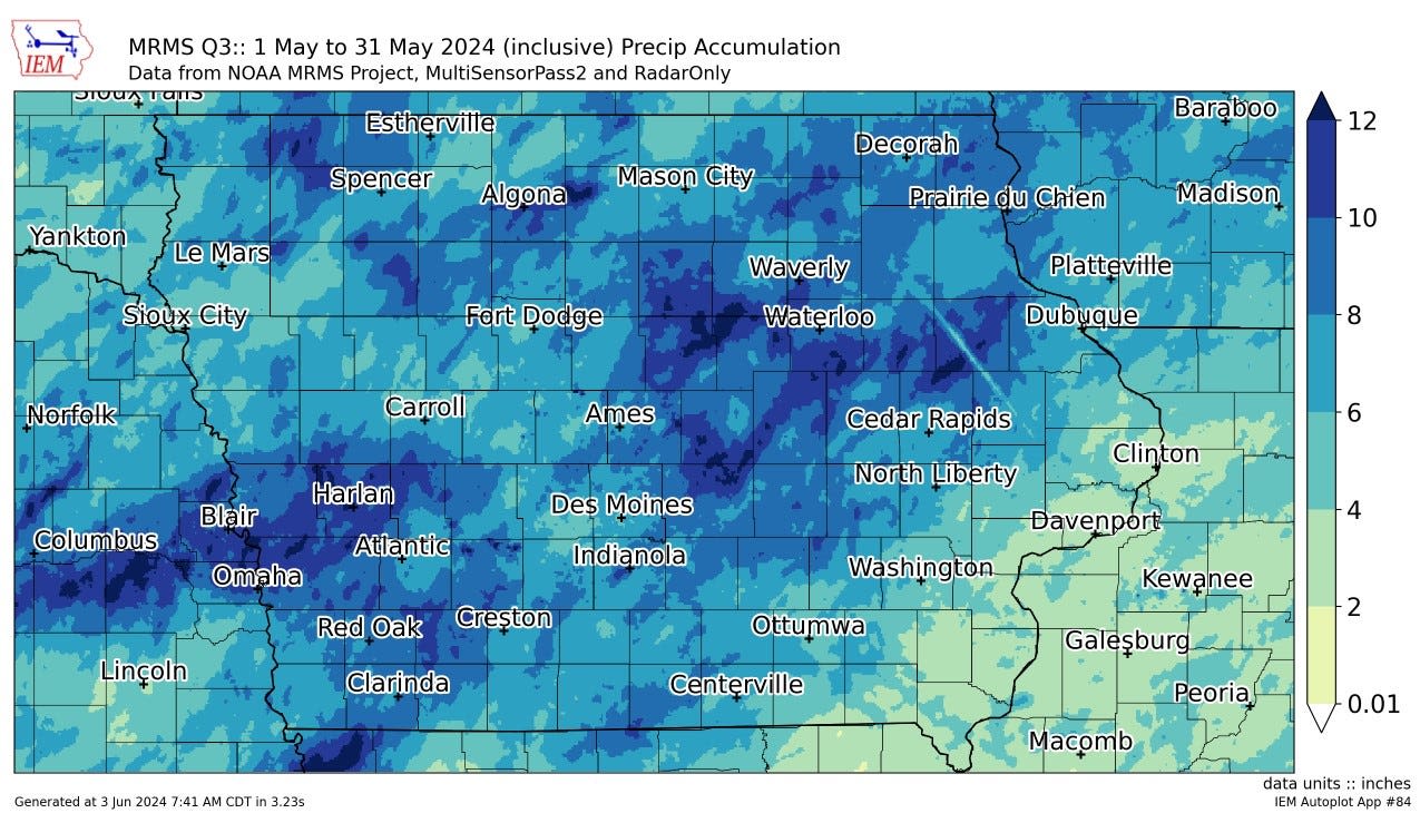 It rained a lot in May. See which parts of the state got the most rainfall.