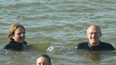 Sir Ed Davey dips in the sea during election campaign