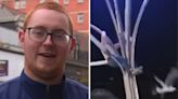 Watch bizarre moment Scot scales lamppost to save trapped seagull on night out