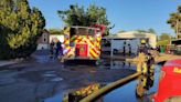 Crews battling mobile home fire on Tucson's westside