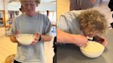 Watch: Man Sets Guinness World Record For Most Porridge/Oatmeal Eaten In One Minute