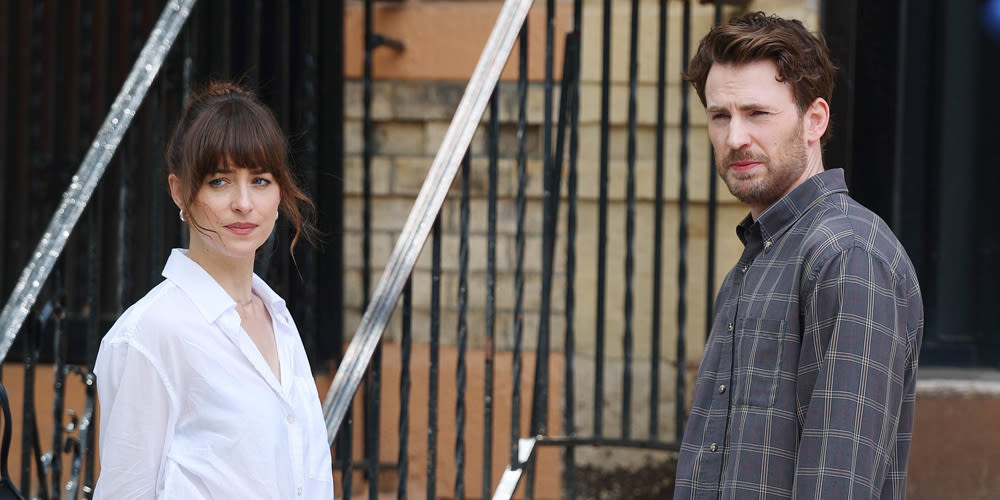 Dakota Johnson & Chris Evans Continue to Film ‘Materialists’ Together in New York City