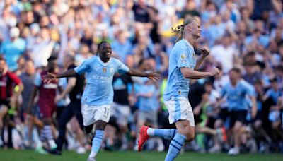 Man City wins record fourth straight Premier League title after 3-1 win against West Ham
