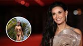 Demi Moore se divierte en las playas de México y luce espectacular figura