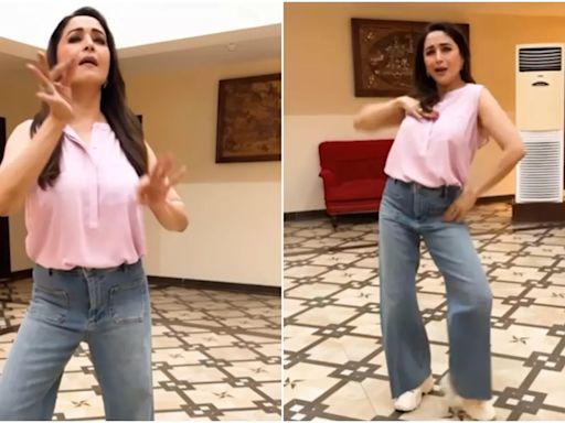 'Marathi Mulgi' Madhuri Dixit Recreates Pushpa 2's Sooseki with a classic touch