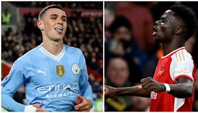 Saka y Foden, protagonistas del Manchester City - Arsenal