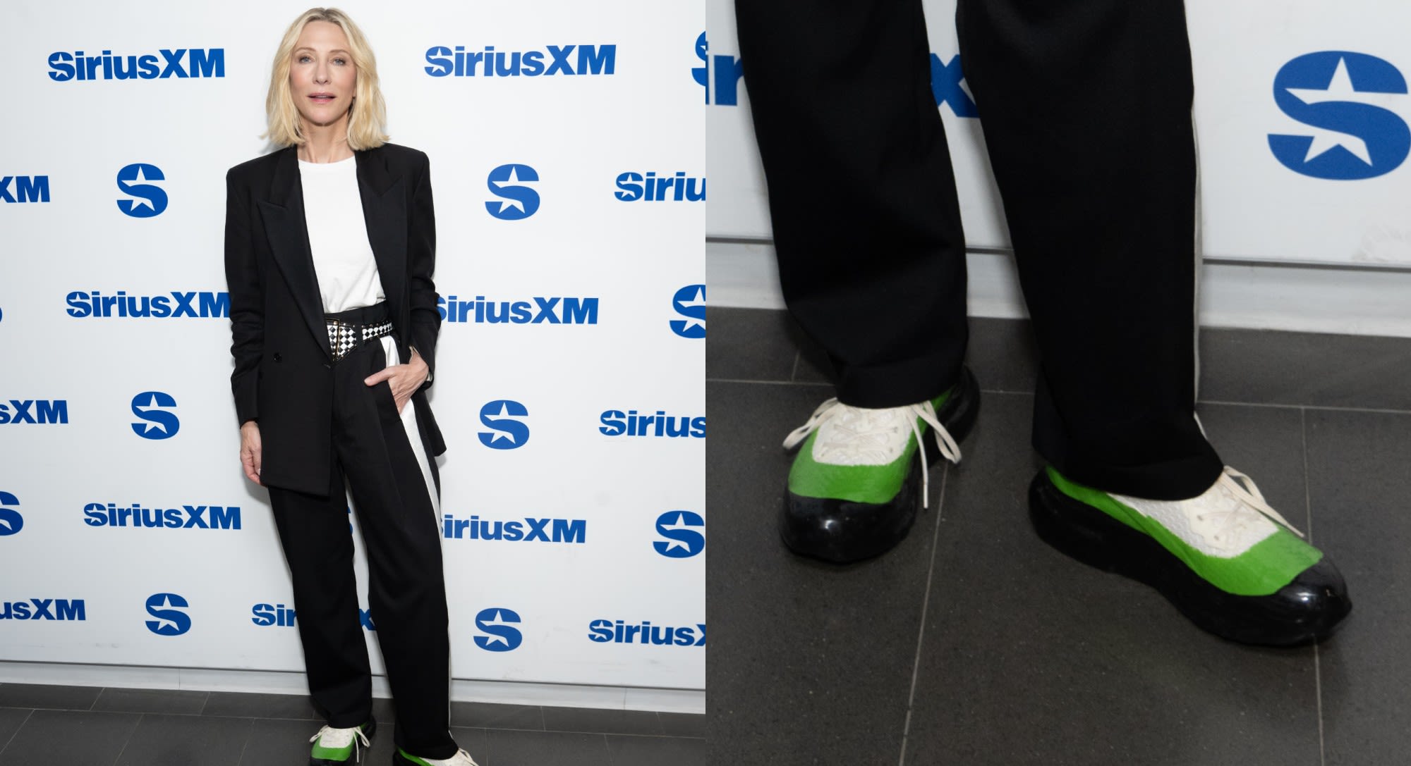 Cate Blanchett Adds A Touch of ‘Brat’ to Her Aesthetic With Diadora Sneakers Featuring Lime Green Splashes