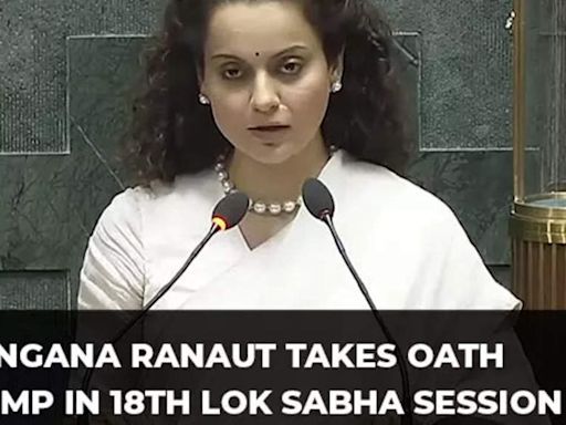 Kangana Ranaut, BJP Mandi MP, takes oath as MP in 18th Lok Sabha session, watch!