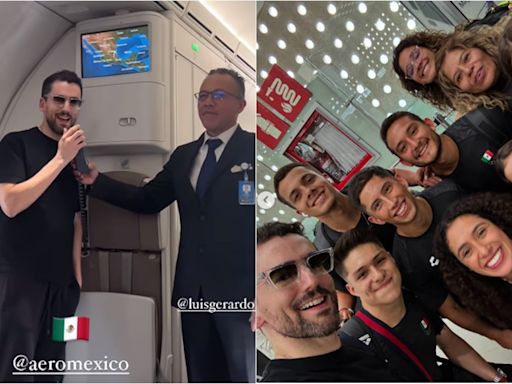 VIDEO: Luis Gerardo Méndez sorprende a deportistas mexicanos en pleno vuelo rumbo a los Juegos Olímpicos | El Universal