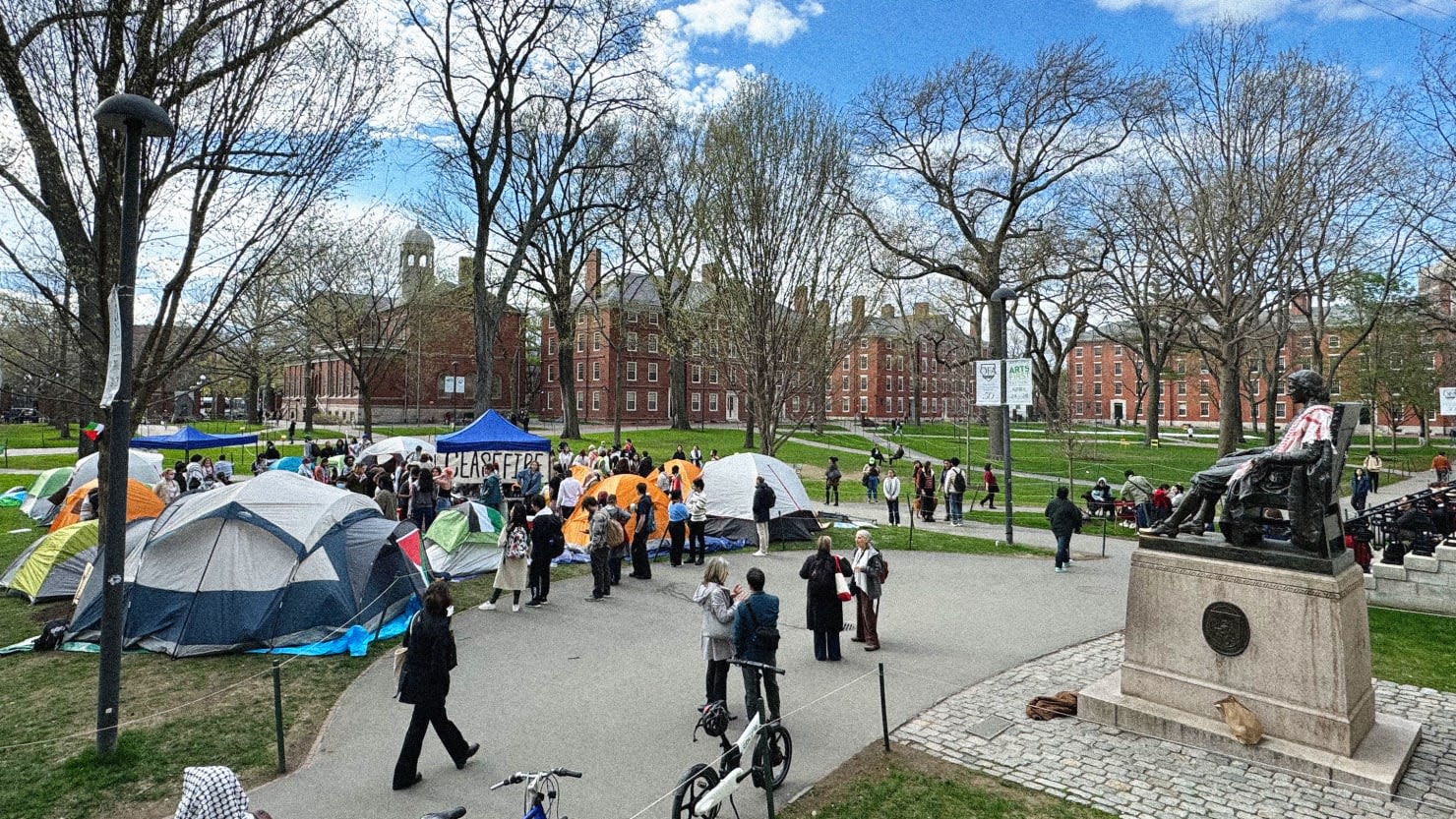 The Surreal Difference Between Harvard and Columbia Protests