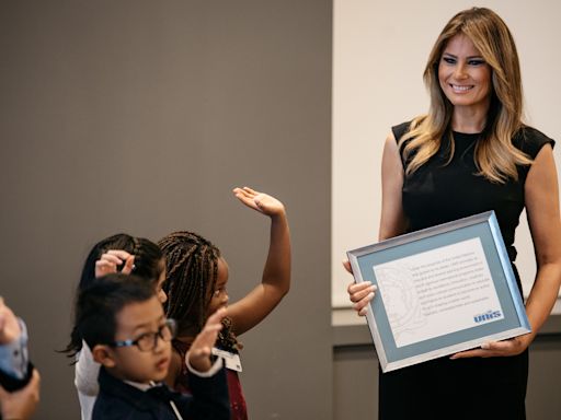 Melania Trump steps out in NYC to ring the opening bell at the NYSE