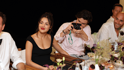 Olivia Rodrigo & Boyfriend Louis Partridge Twin for Miu Miu Dinner