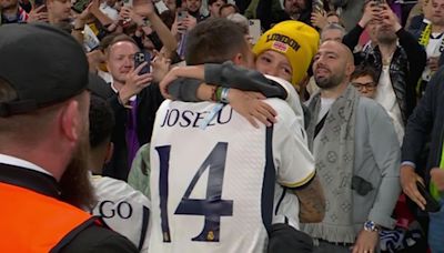 Heartwarming moment Joselu hugs crying son in crowd after Prem flop wins CL
