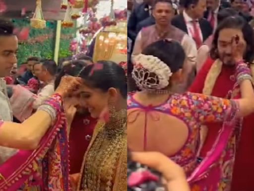 Anant Ambani-Radhika Merchant Wedding: Newlyweds receive grand welcome at home; Akash, and Shloka shower blessings