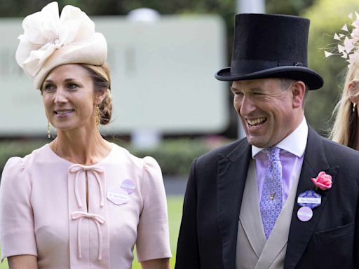 Queen Elizabeth's Grandson Peter Phillips Kisses Girlfriend as They Join Royal Family at Royal Ascot