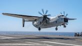 The C-2 Greyhound is subbing in for the grounded CMV-22 Osprey