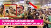 Janhvi Kapoor Reaction: Janhvi Kapoor Startled by Fans Shocking Behaviour at Airport, Internet Reacts | Etimes - Times of India Videos